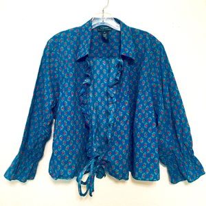 🥀VTG Ralph Lauren cotton wrap around shirt